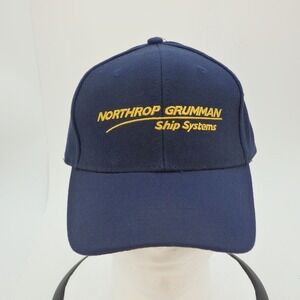 Vintage Northrop Grumman Ship Systems Hat Cap Adult Adjustable Blue Hat Nissin